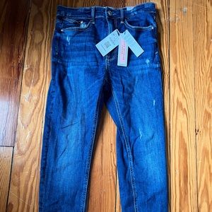 Stradivarius super skinny high waist skinny jean in dark blue, size 8 (40)